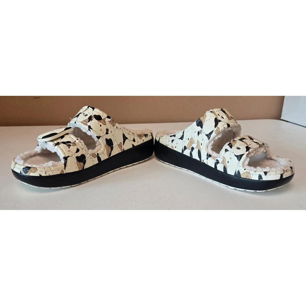 Squishmallows Crocs Cat Sherpa Slippers‎ Womens 7 Cozy Plush House Shoes Cute